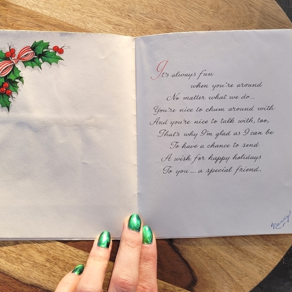 Vintage 1950s-1960s Christmas greeting card - Picture 2 of 4